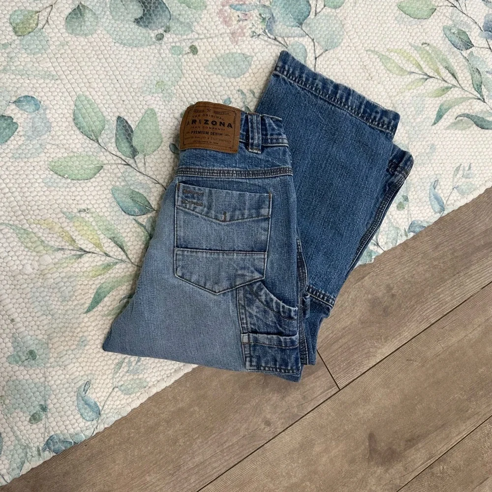 Vintage 90s Boys Carpenter Blue Jeans Arizona Jean Company Size 7